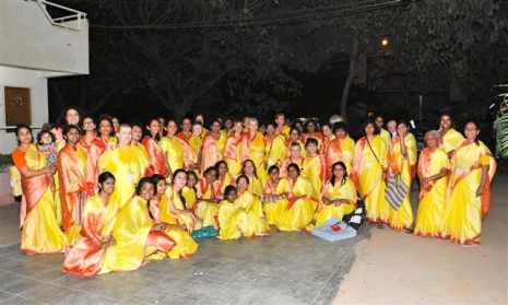 Ladies in the Australian Sai Choir, Puttaparthi, 2010
